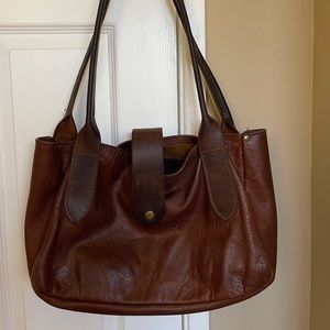 LM Leather Goods Wentworth Purse Approx 16x11x3.5